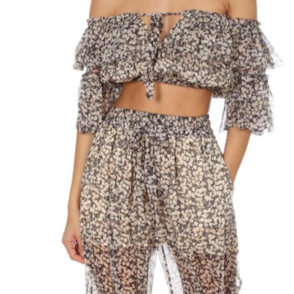 Zimmermann Gauzy Crop Top and Pant Set